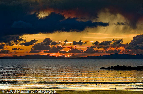 This beach sunset picture, "Tramonto in Toscana" - "sunset in Tuscany" - was 