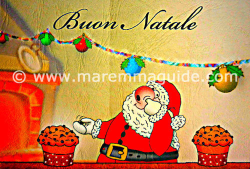 Italian christmas cards:funny Santa