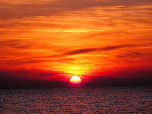ocean sunset. This ocean sunset photograph