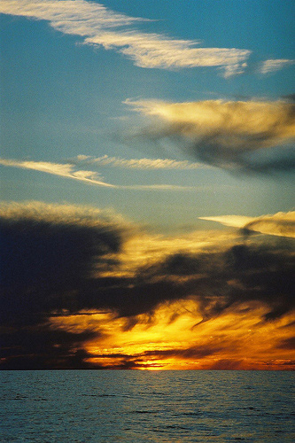 This sunset over the ocean was ocean sunset images. This sunset over the ocean was